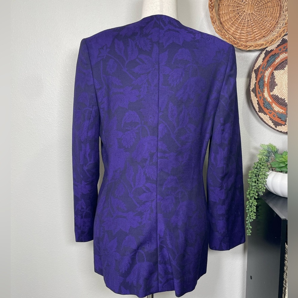 VTG Pendleton Virgin Wool Jacket Blazer Purple Bl… - image 4